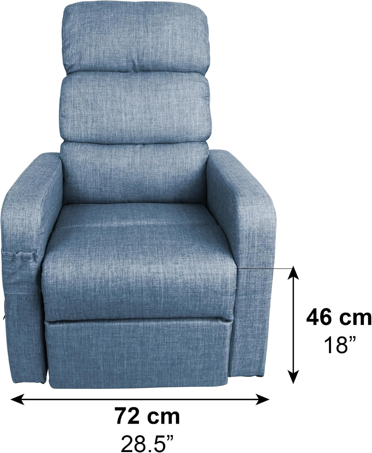 Power Lift Recliner Chair for Elderly, Blue, Medium Size