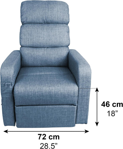 Power Lift Recliner Chair for Elderly, Blue, Medium Size
