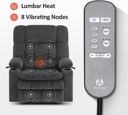 Oversized Dual Motor Power Lift Recliner Chair for Elderly R7891