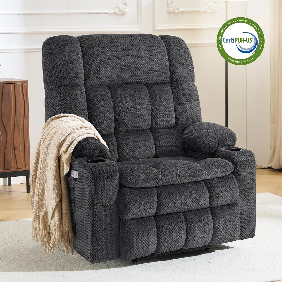 Oversized Dual Motor Power Lift Recliner Chair for Elderly R7891