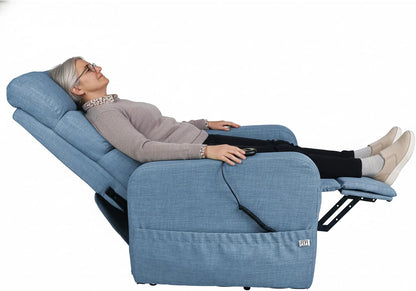 Power Lift Recliner Chair for Elderly, Blue, Medium Size