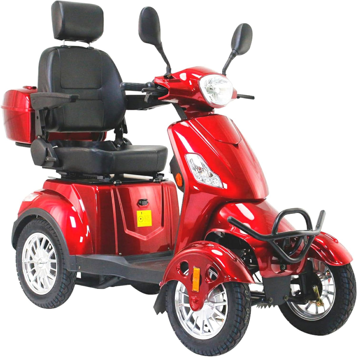Mobility Scooters for Seniors & Adults 500Lbs Capacity - 800W All Terrain Electric Powered Mobility Cart - Heavy Duty Mobility Scooter for Elderly W/Charger Remote Keys (Red)