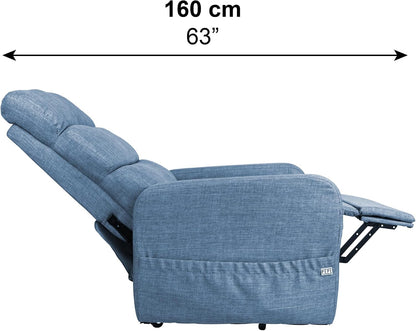 Power Lift Recliner Chair for Elderly, Blue, Medium Size
